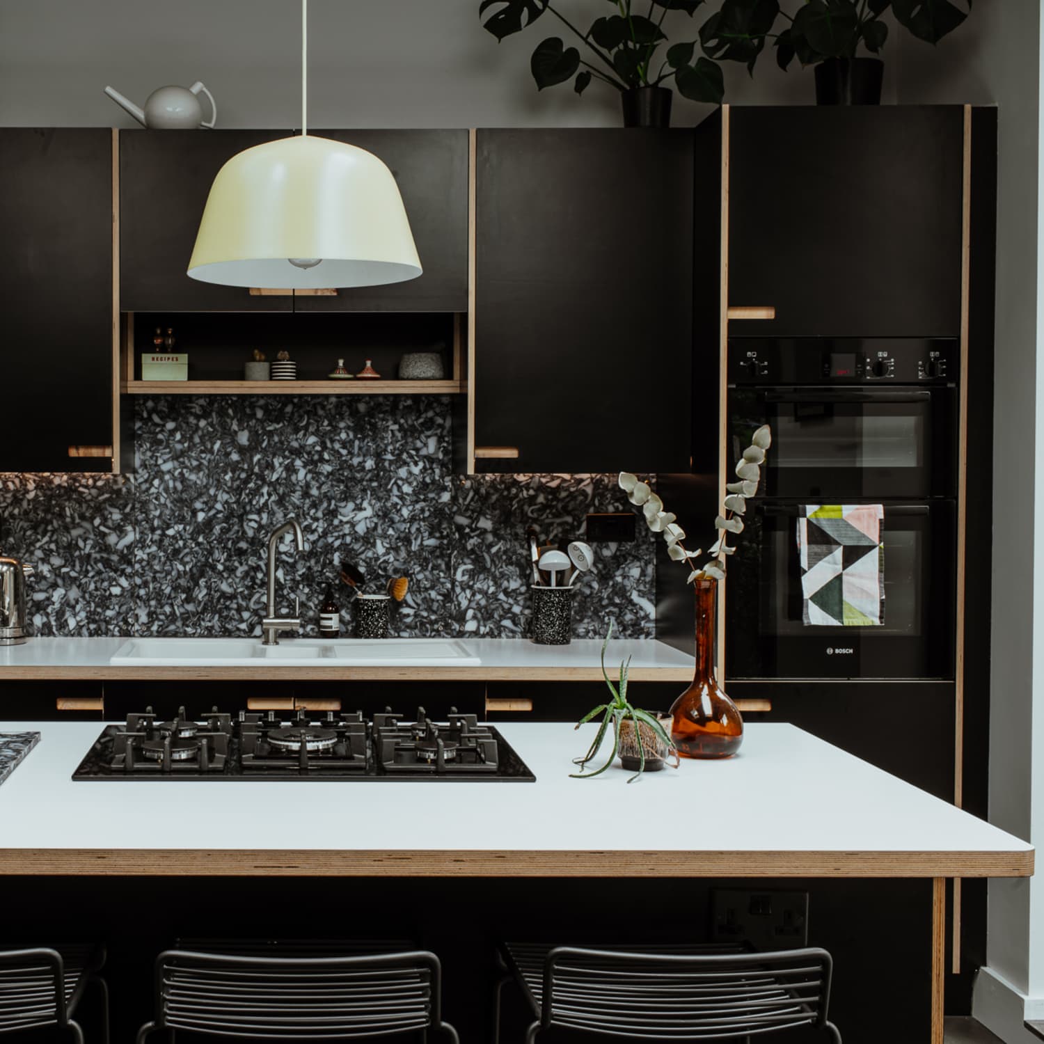 Black and shop white kitchen designs